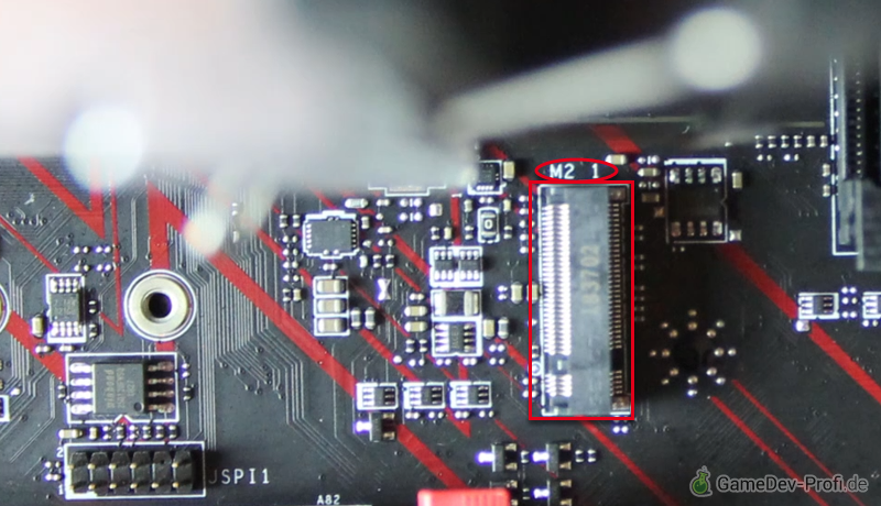 Erster Steckplatz M2_1 für den SSD-Speicher.