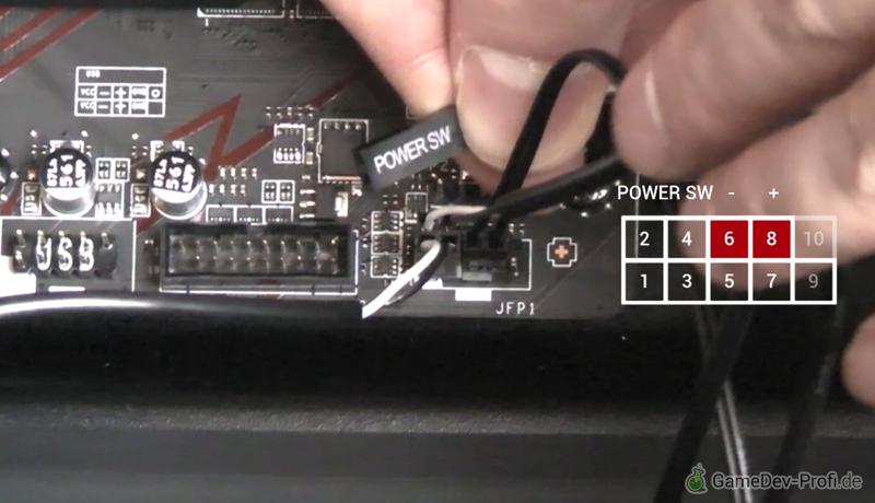 Ein/Ausschalter verkabeln.