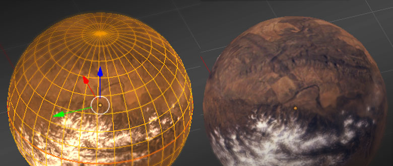 Verzerrungsarmes Texturieren einer Kugel in Blender