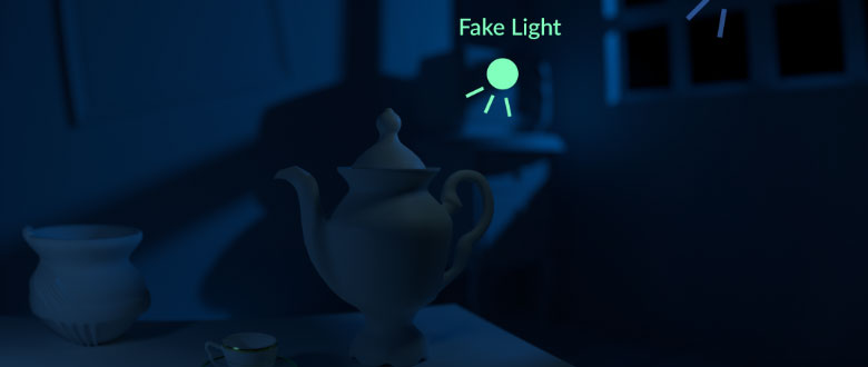 Was bedeutet Fake Light und Fake Transparency?
