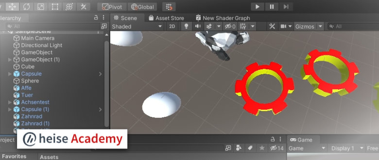 Unity 2021/22 und C# online lernen