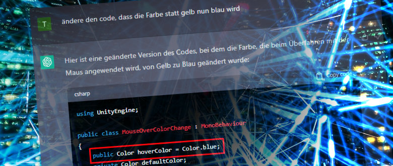 ChatGPT bei der Spieleprogrammierung mit Unity