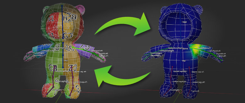 Pose-Mode und Weight Paint mit einem Klick wechseln